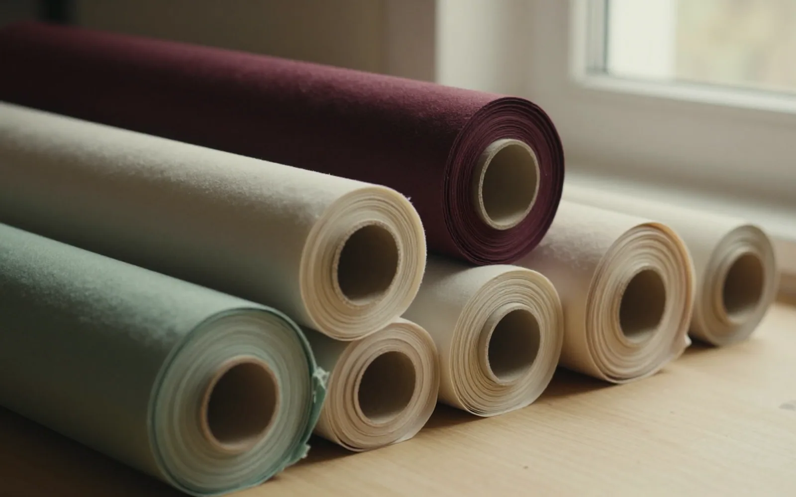 Rolls of book cloth