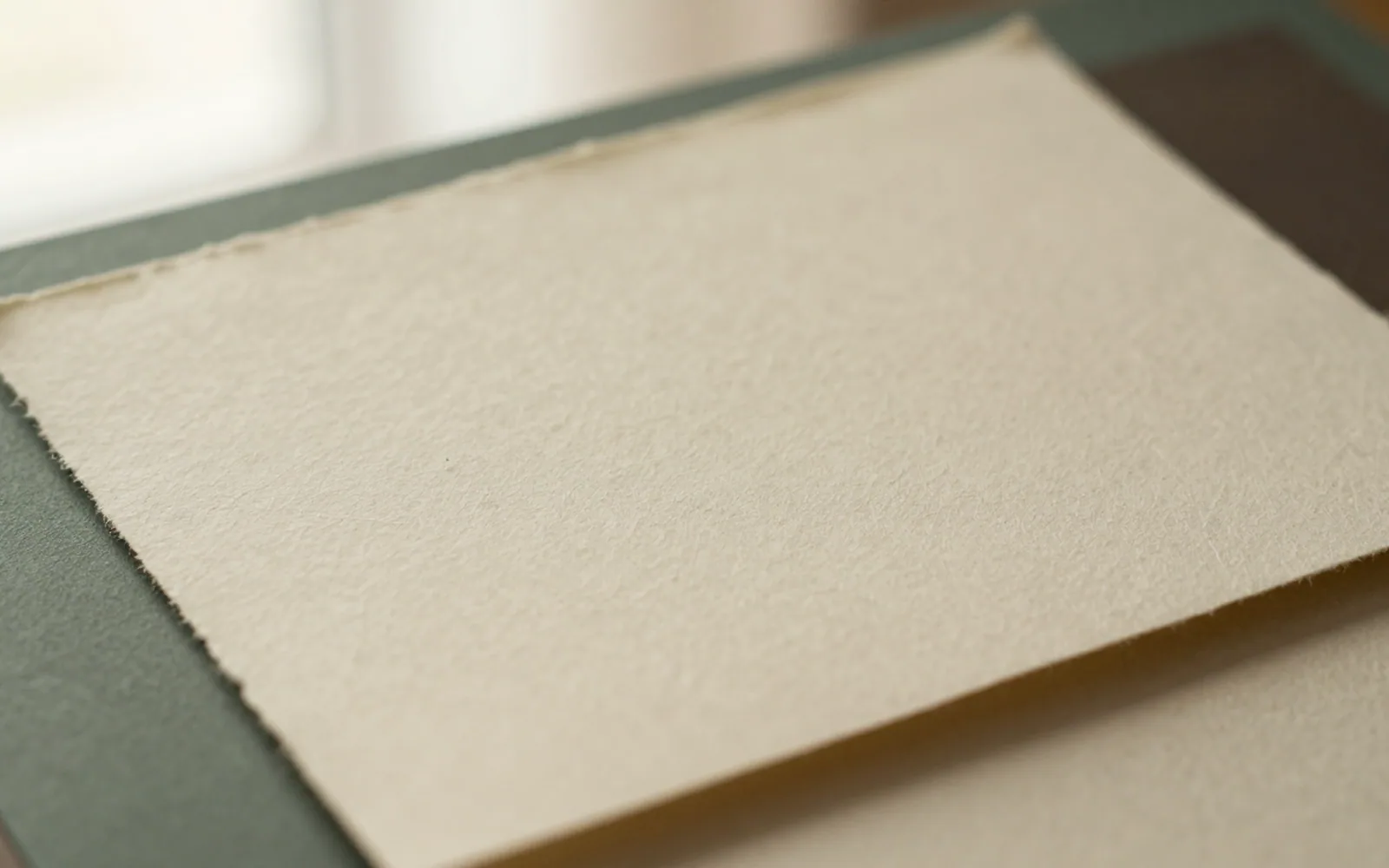 Macro detail of cream rag paper