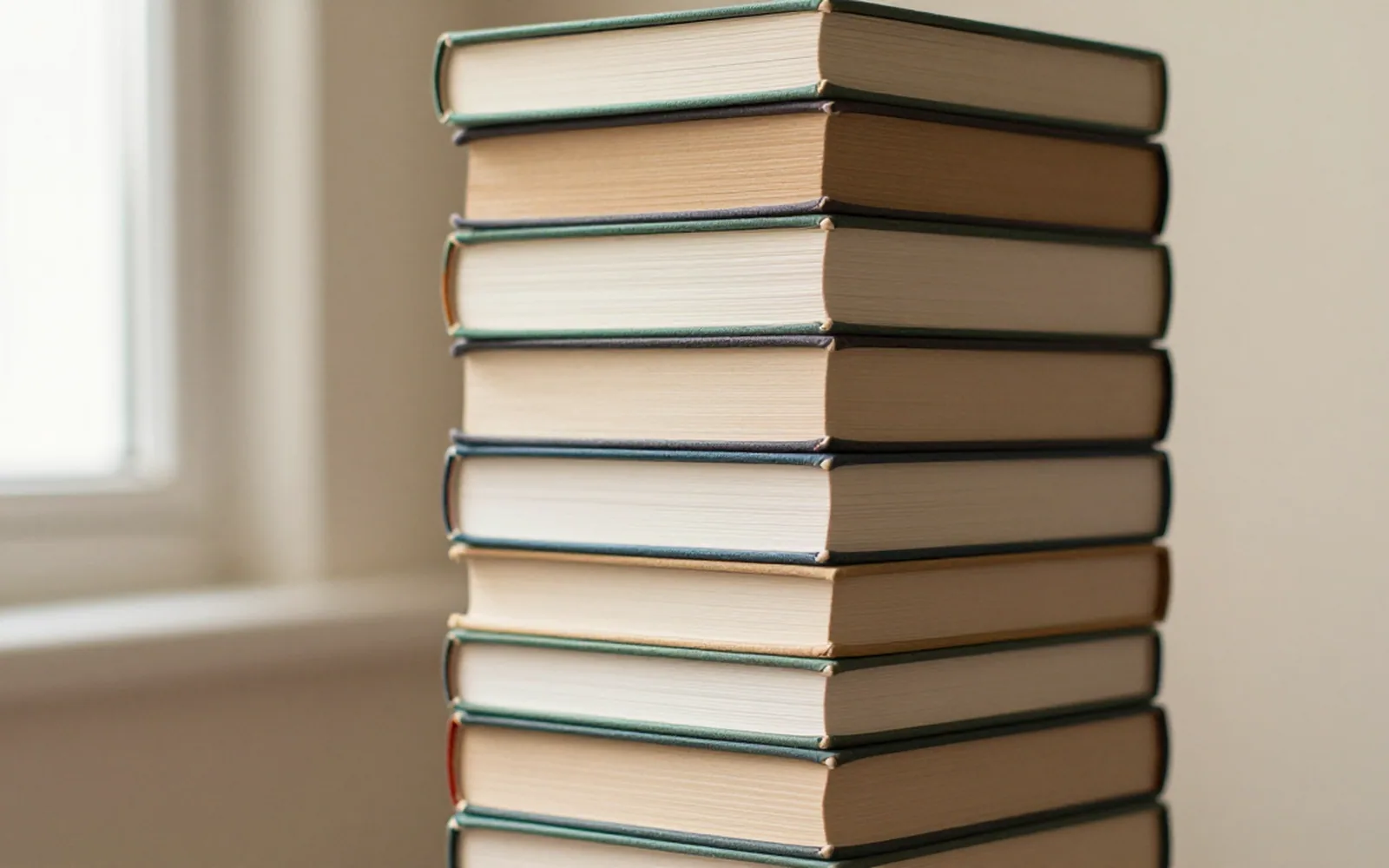 A stack of cloth-bound Mangan Press hardbacks